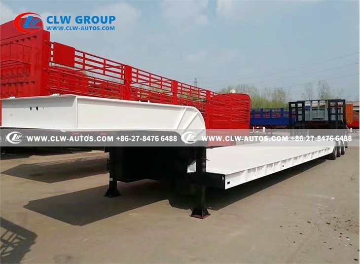 3 Axle 60 Tons Low Bed Loader Lowboy Semi Trailer