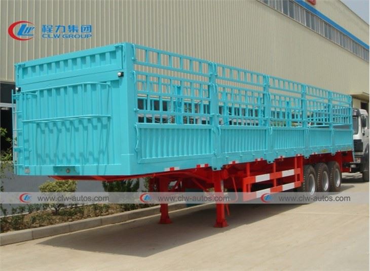 3 Axle 60T Side Wall Fence Cargo Warehouse Semitrailer