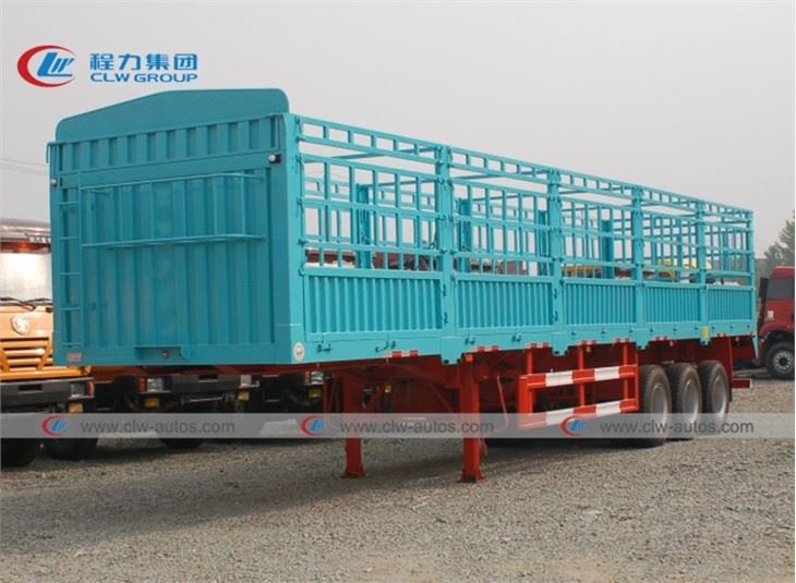 3 Axle 60T Side Wall Fence Cargo Warehouse Semitrailer