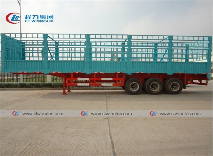 3 Axle 60T Side Wall Fence Cargo Warehouse Semitrailer