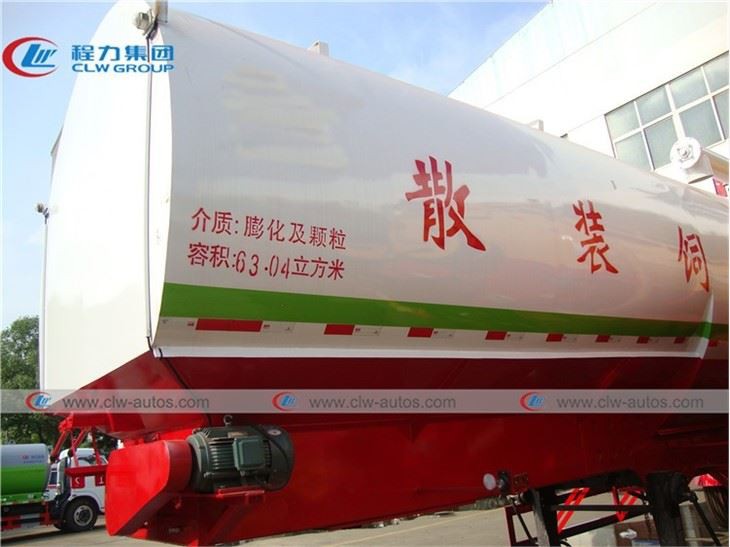 3 Axle 63000Liters Bulk Feed Transportation Truck Semi-trailer For Feed Mill