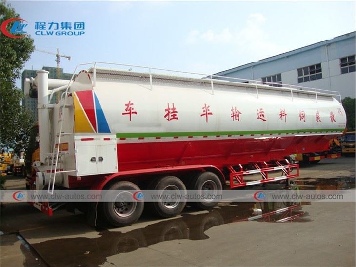 3 Axle 63000Liters Bulk Feed Transportation Truck Semi-trailer For Feed Mill