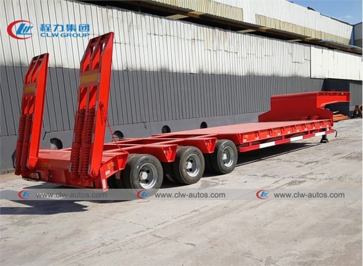 3 Lines 6 Axles 100T Lowbed Semi Trailer