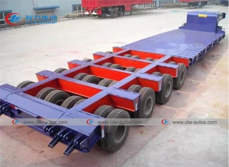 3 Lines 6 Axles 100T Lowbed Semi Trailer