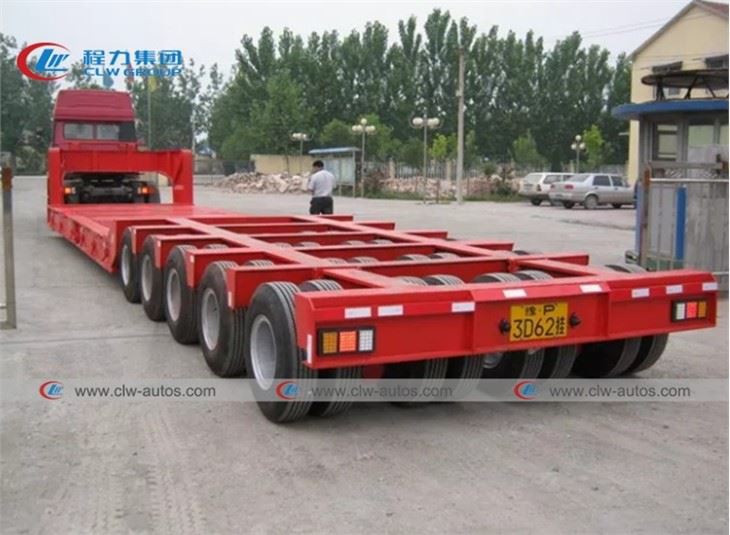 3 Lines 6 Axles 100T Lowbed Semi Trailer
