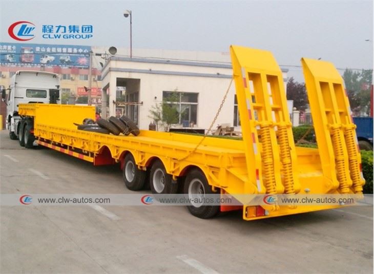 3 Tri-Axle 60Tons Low Bed Loader Semi Trailer