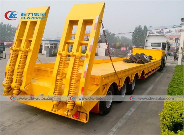 3 Tri-Axle 60Tons Low Bed Loader Semi Trailer