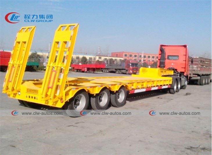 3 Tri-Axle 60Tons Low Bed Loader Semi Trailer
