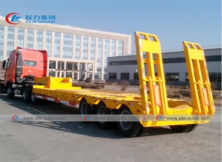 3 Tri-Axle 60Tons Low Bed Loader Semi Trailer