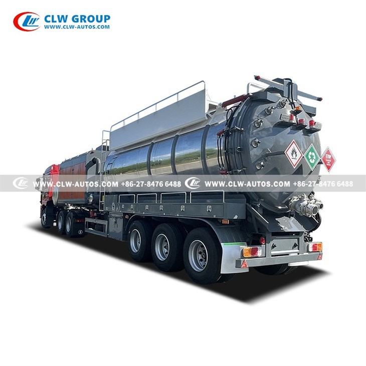 316 Stainless Steel 25cbm Vacuum Trailer