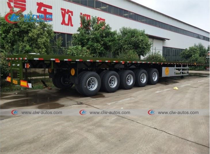 4/5 Axle 60Tons 80Tons Flatbed Semi Trailer
