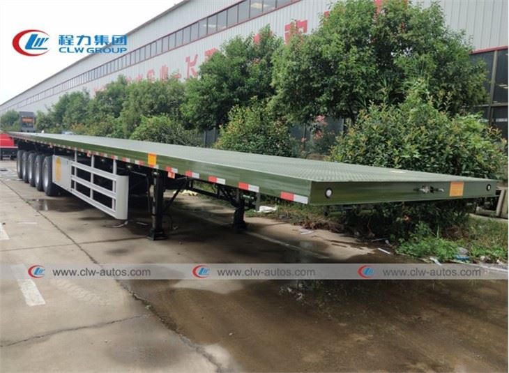 4/5 Axle 60Tons 80Tons Flatbed Semi Trailer