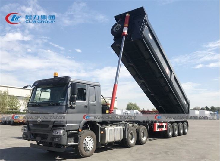 4 Axle 50T U-Shape Tipper Dump Semi-Trailer