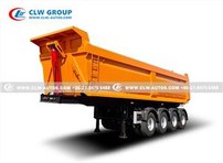 4 Axle 60Tons Dump Tipper Truck Trailer With Front Axle Liftable