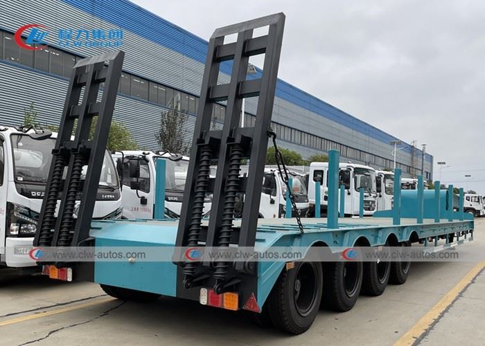 4 Axle 60Tons Lowbed Low Loader Semi Trailer