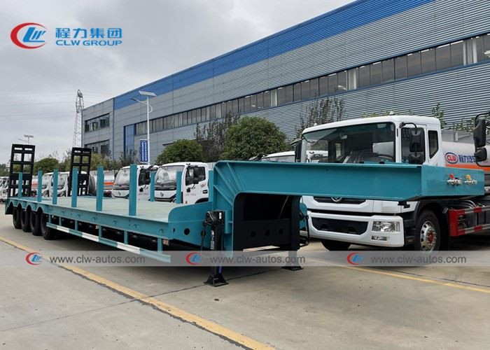 4 Axle 60Tons Lowbed Low Loader Semi Trailer