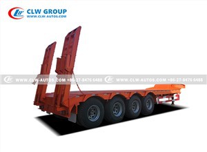 4 Axle 80 Tons 100Tons Low Bed Excavator Transport Trailer