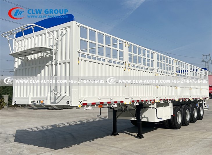 4 Axle 80 Tons Fence Warehouse Trailer