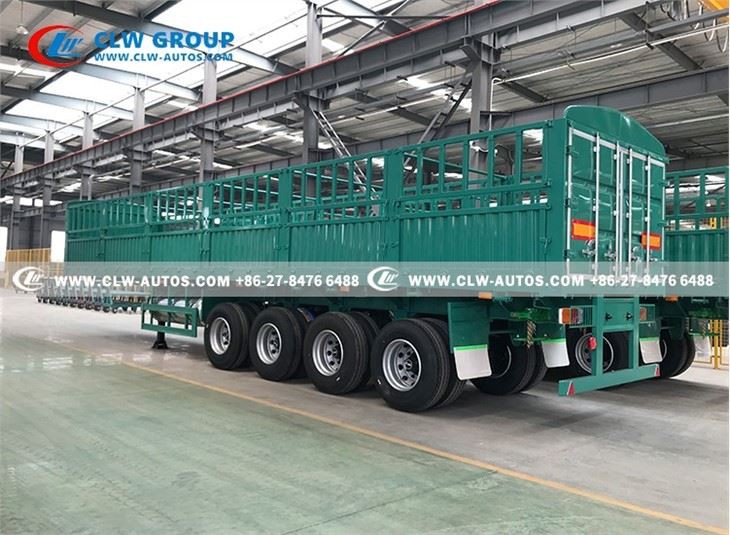 4 Axle 80Tons Fence Stake Side Wall Semitrailer