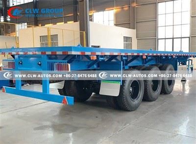 40FT Tri-Axle Flatbed Trailer For Container Loading