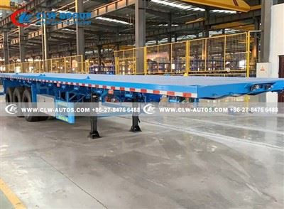 40FT Tri-Axle Flatbed Trailer For Container Loading