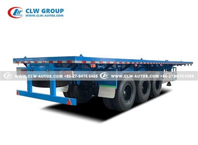 40FT Tri-Axle Flatbed Trailer For Container Loading