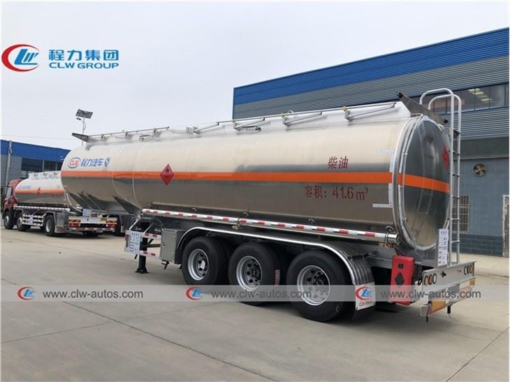 42000Liters Aluminum Alloy Oil Tanker Semi Trailer