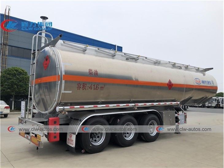 42000Liters Aluminum Alloy Oil Tanker Semi Trailer