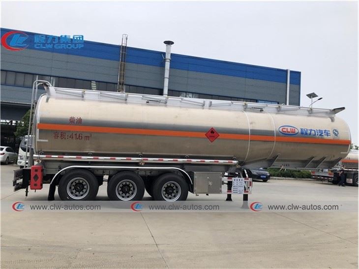 42000Liters Aluminum Alloy Oil Tanker Semi Trailer