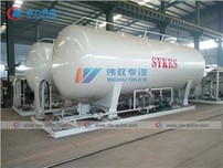 45cbm 45,000Liters Lpg Mobile Filling Plant 22.5tons 22mt 23mt LPG Skid Station