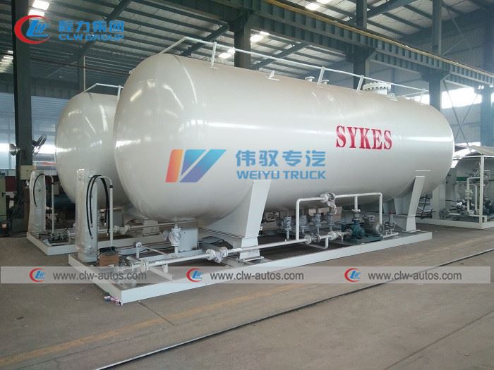 45cbm 45,000Liters Lpg Mobile Filling Plant 22.5tons 22mt 23mt LPG Skid Station