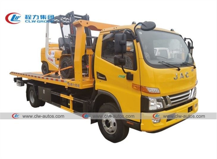 4Tons Full Landing Car Carrier Flatbed Tow Wrecker Truck