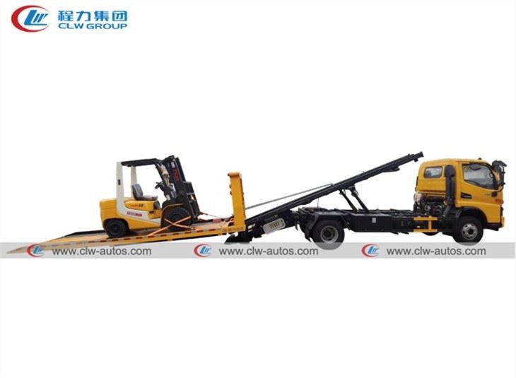 4Tons Full Landing Car Carrier Flatbed Tow Wrecker Truck