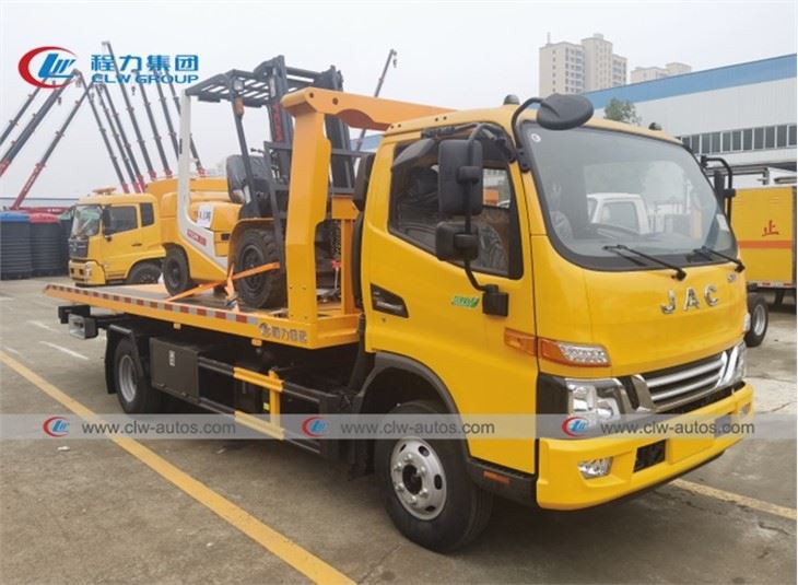 4Tons Full Landing Car Carrier Flatbed Tow Wrecker Truck