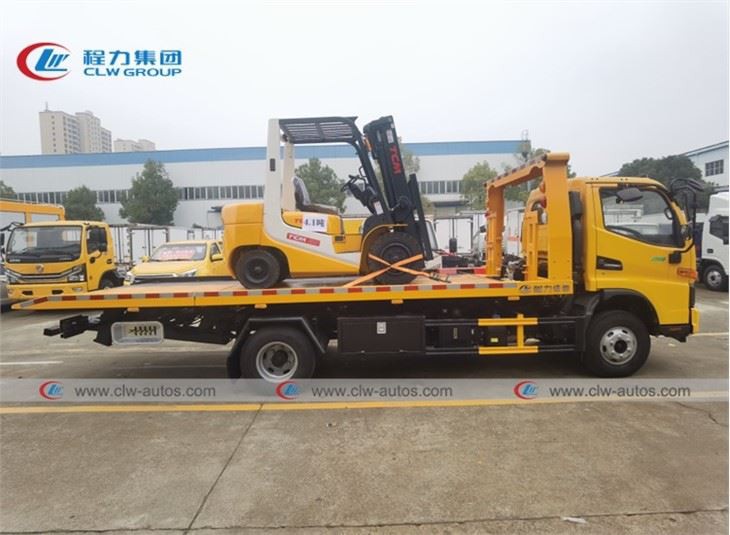4Tons Full Landing Car Carrier Flatbed Tow Wrecker Truck