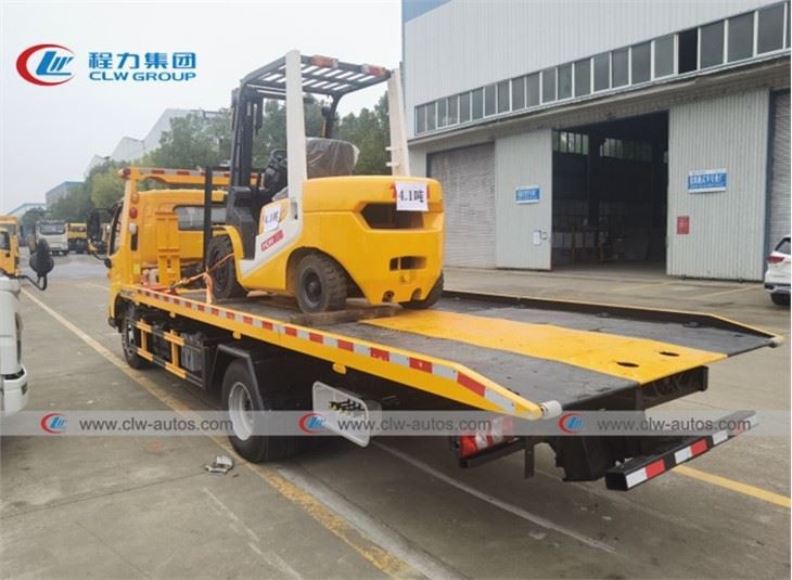 4Tons Full Landing Car Carrier Flatbed Tow Wrecker Truck