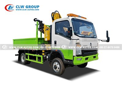 4X4 3.2tons Folding Crane Truck