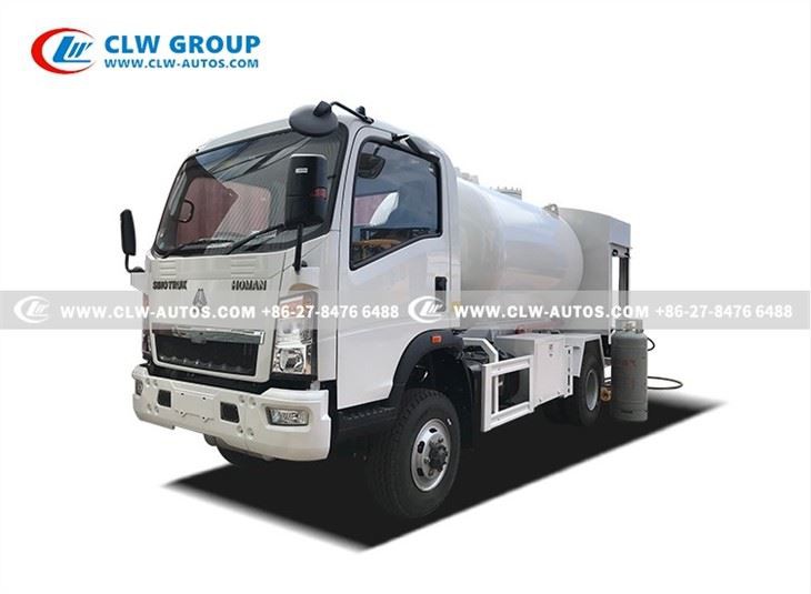 4X4 Off Road LPG Gas Cylinder Bottling Truck 5000L