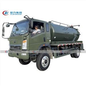 4X4 8Tons Vacuum Septic Tanker Truck Sinotruk