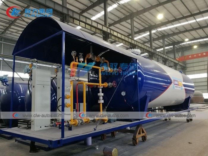 50cbm 25MT Lpg Cooking Gas Cylinder Plant 25tons 50,000Liters LPG Mobile Filling Skid Station