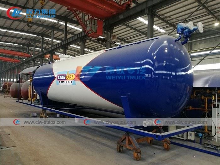 50cbm 25MT Lpg Cooking Gas Cylinder Plant 25tons 50,000Liters LPG Mobile Filling Skid Station