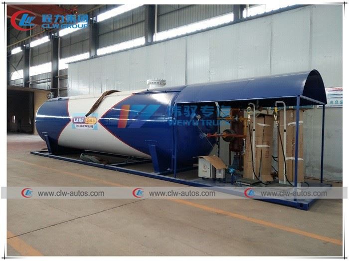 50cbm 25MT Lpg Cooking Gas Cylinder Plant 25tons 50,000Liters LPG Mobile Filling Skid Station