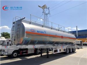 50CBM Aluminum Fuel Tank Trailer Light Weight For Long Distance Delivery