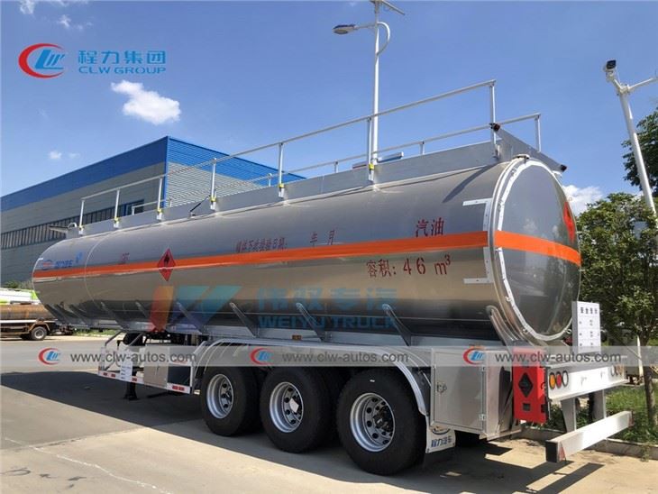 50CBM Aluminum Fuel Tank Trailer Light Weight For Long Distance Delivery
