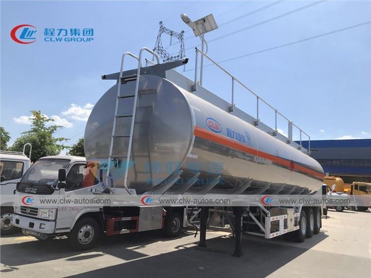 50CBM Aluminum Fuel Tank Trailer Light Weight For Long Distance Delivery