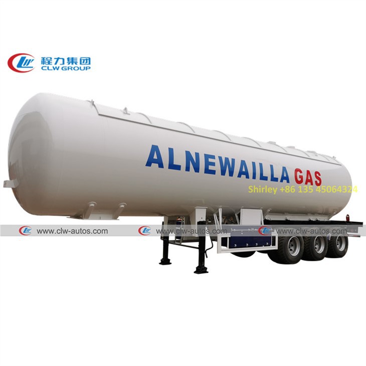 54000L 25MT LPG Transport Tanker Truck With Sun Shelter