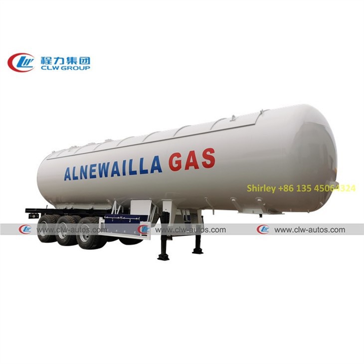 54000L 25MT LPG Transport Tanker Truck With Sun Shelter