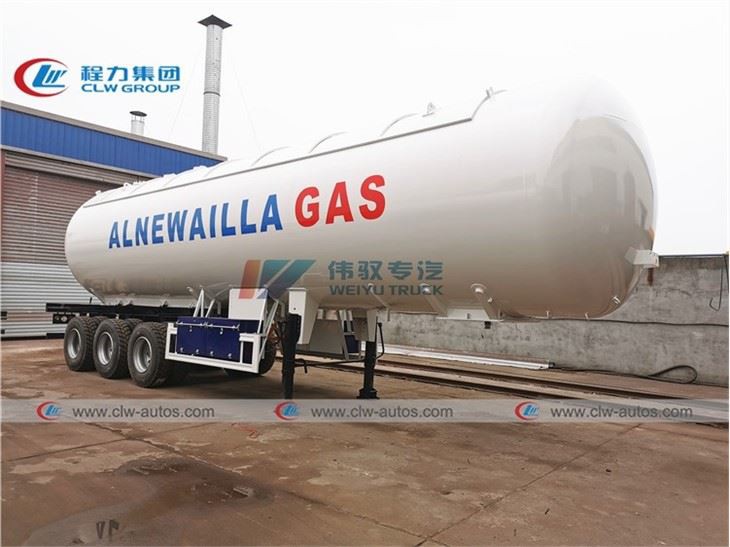 54000L 25MT LPG Transport Tanker Truck With Sun Shelter