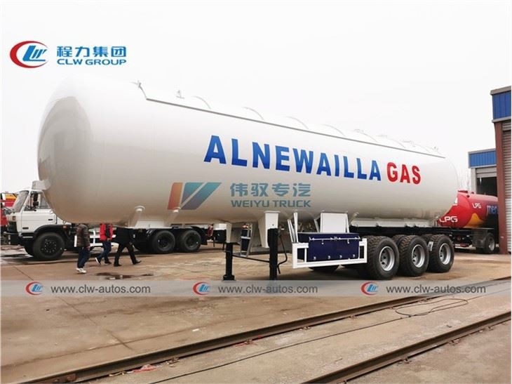 54000L 25MT LPG Transport Tanker Truck With Sun Shelter