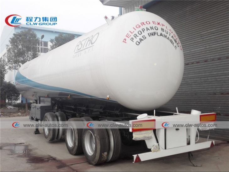 56000L 14000Gallon LP Gas Tank Semi Trailer Chile Bolivia